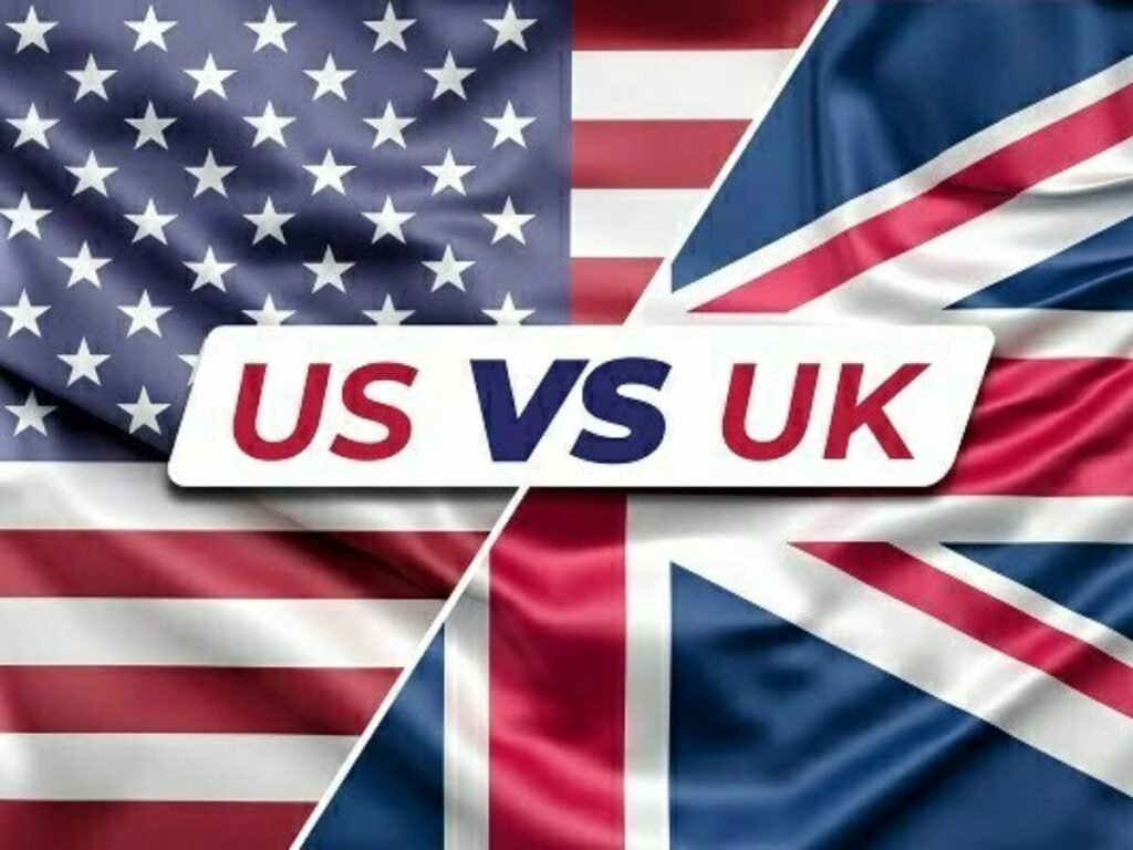 Comparison of US vs UK universities for study abroad, highlighting United States and United Kingdom higher education. 美國與英國大學比較，針對海外留學，強調美國和英國高等教育。 美国与英国大学比较，针对海外留学，强调美国和英国高等教育。